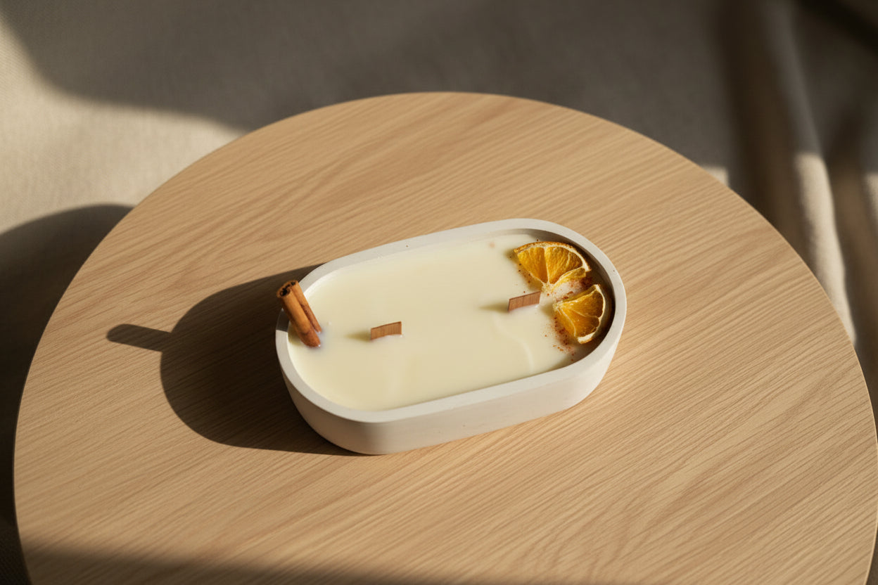 Vela Artesanal Naranja & Canela