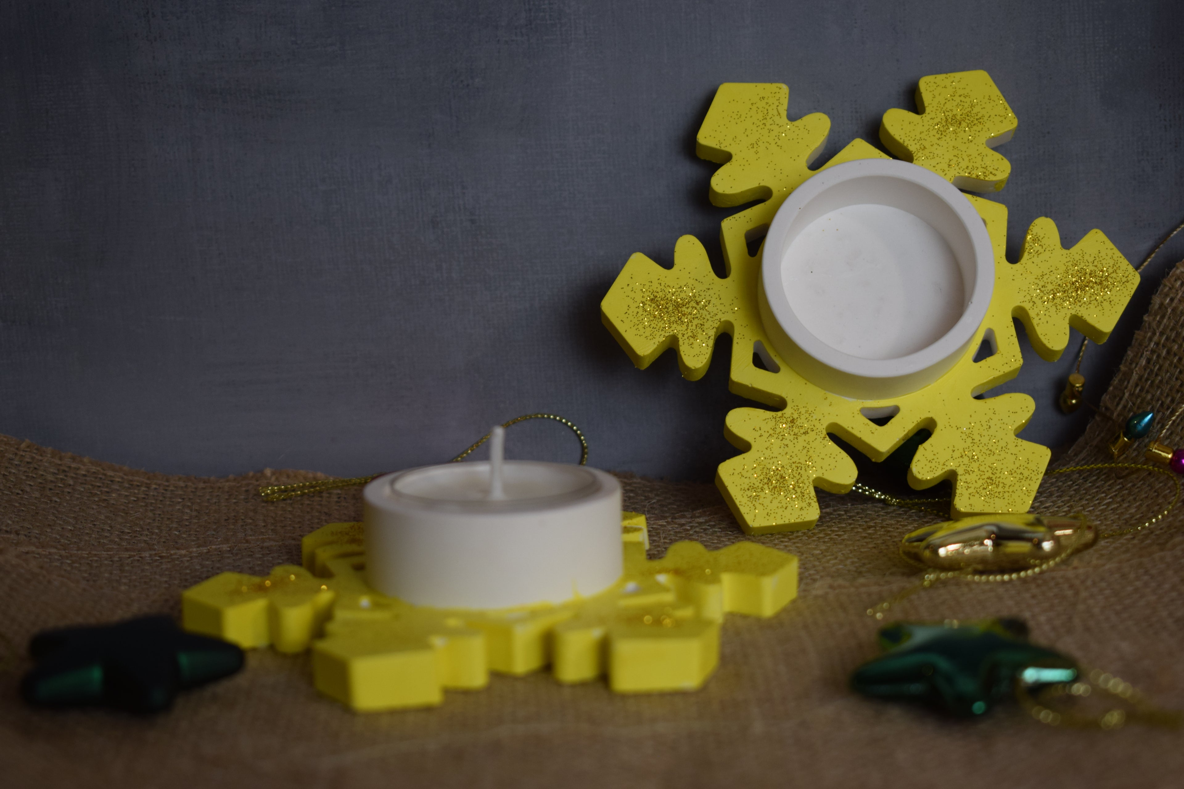 Portavelas Copo de Nieve