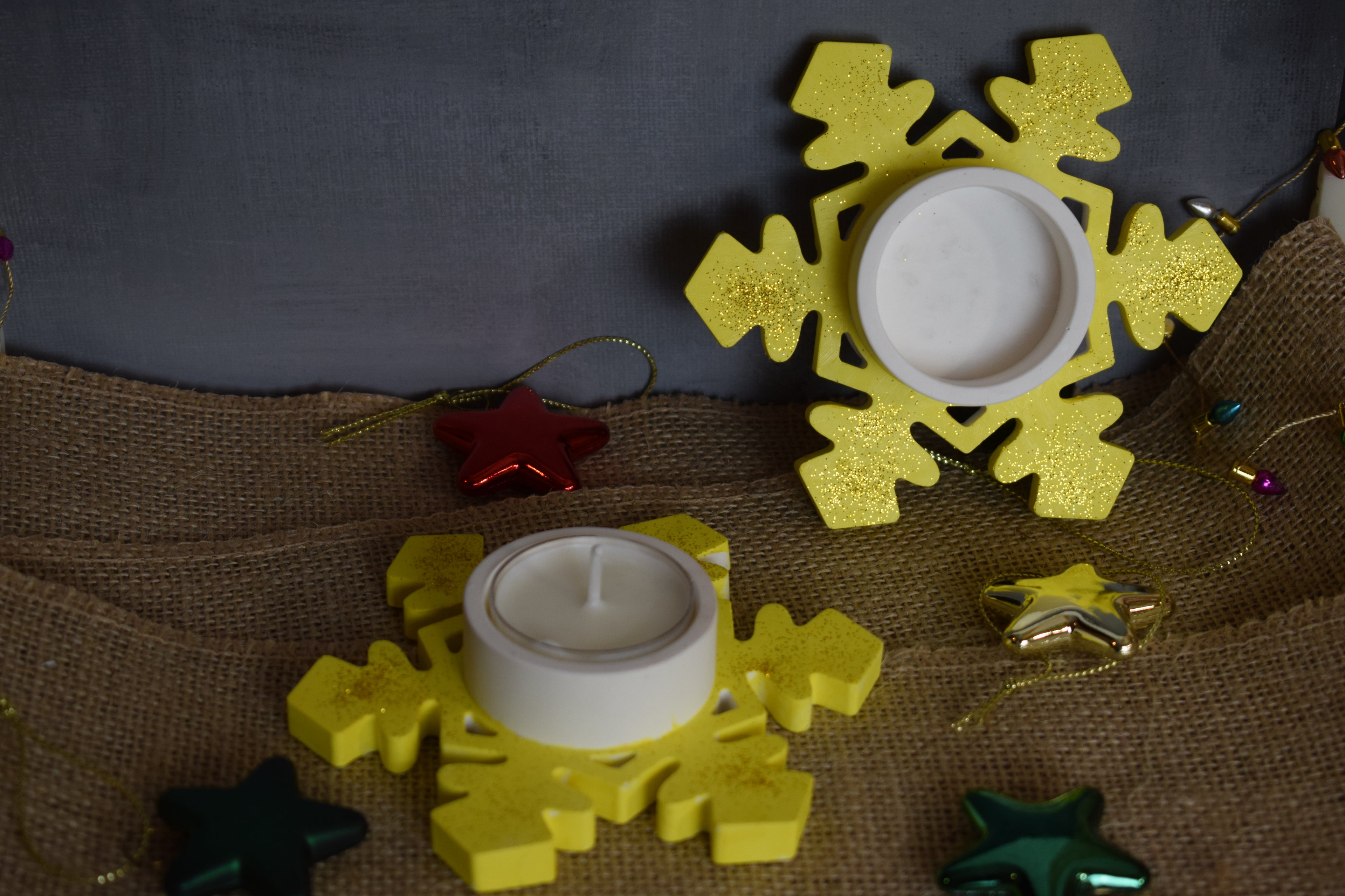 Portavelas Copo de Nieve